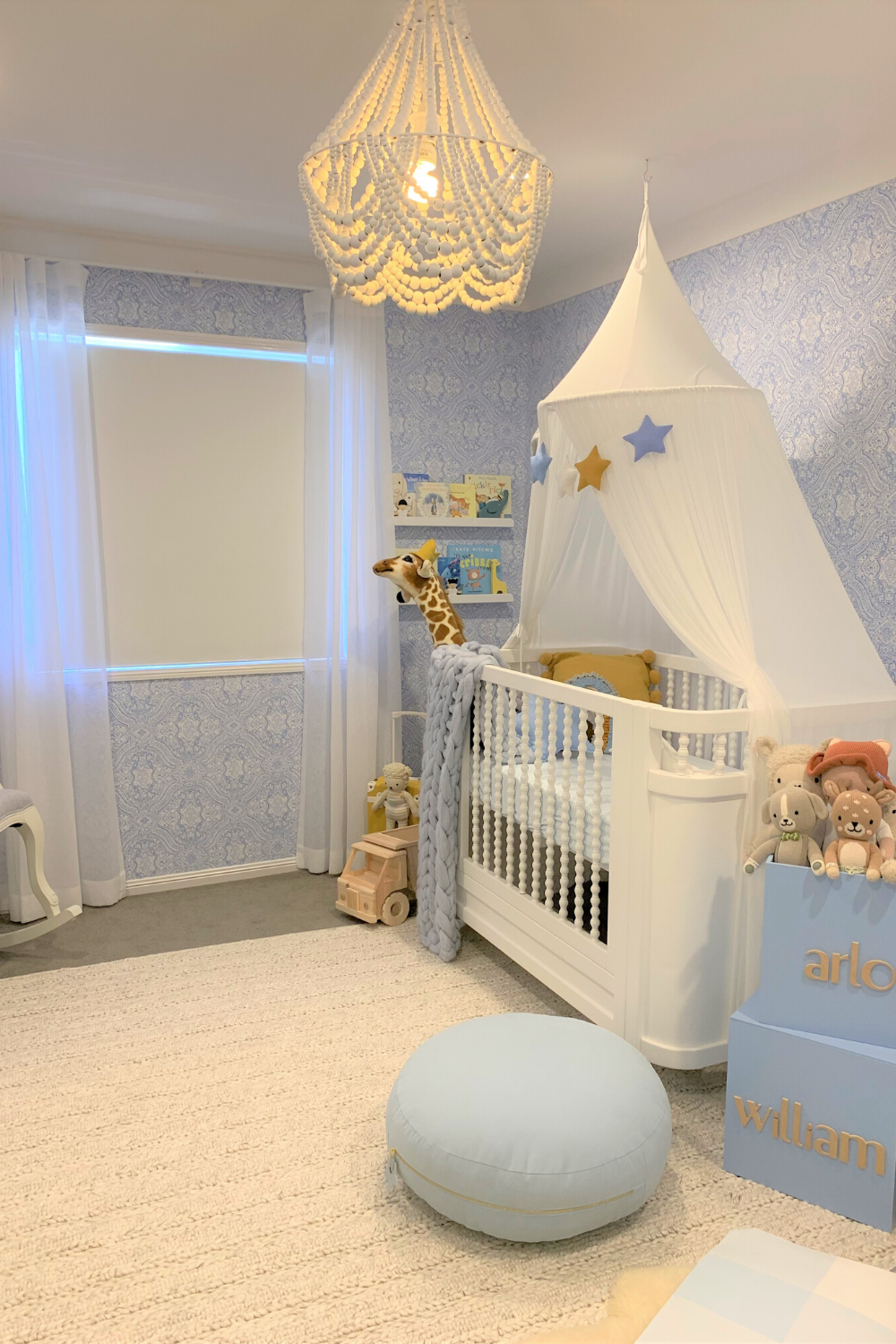 A nursery with blinds and curtains - Nursery Blinds Blog Featured Image